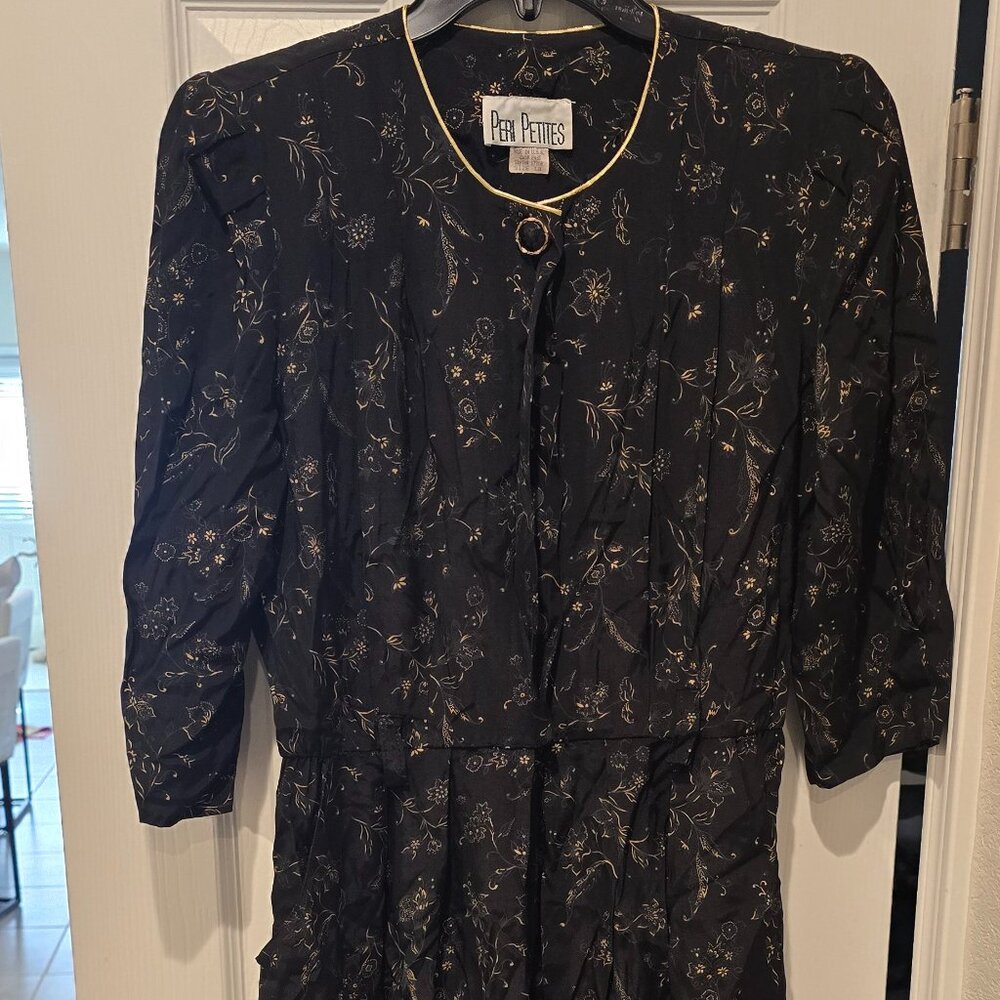 Vintage Peri Petites Black Dress